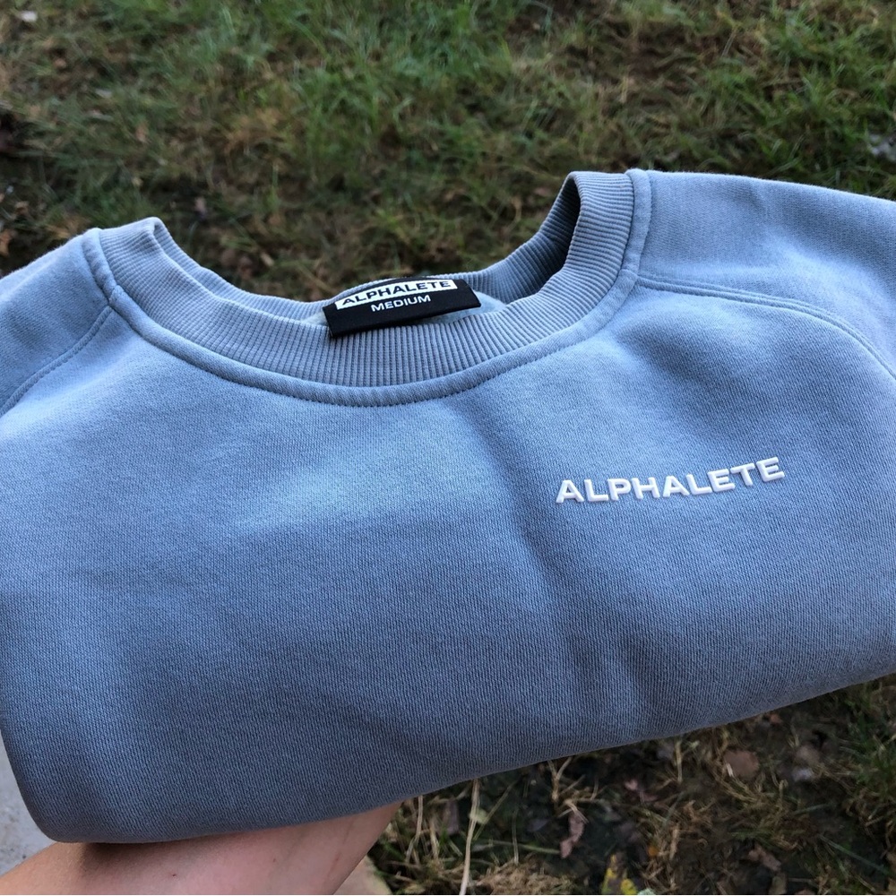 Alphalete Blue Classic Crew Crop - Picture 4 of 4